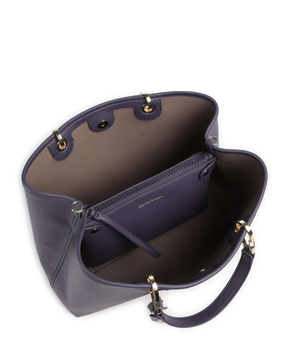 My EA Handtasche Lederimitat dunkelblau