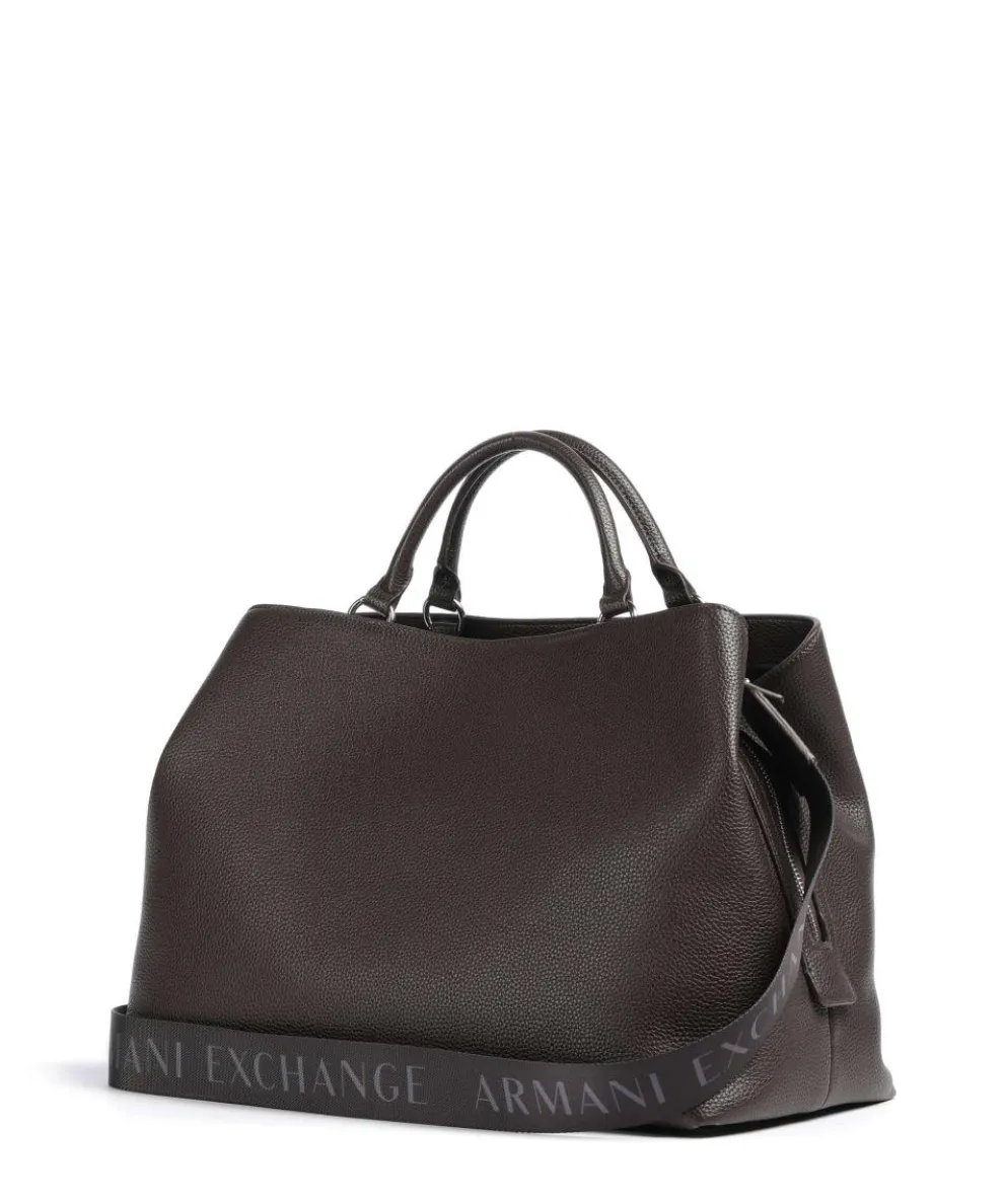 Nicole L Handtasche Lederimitat dunkelbraun