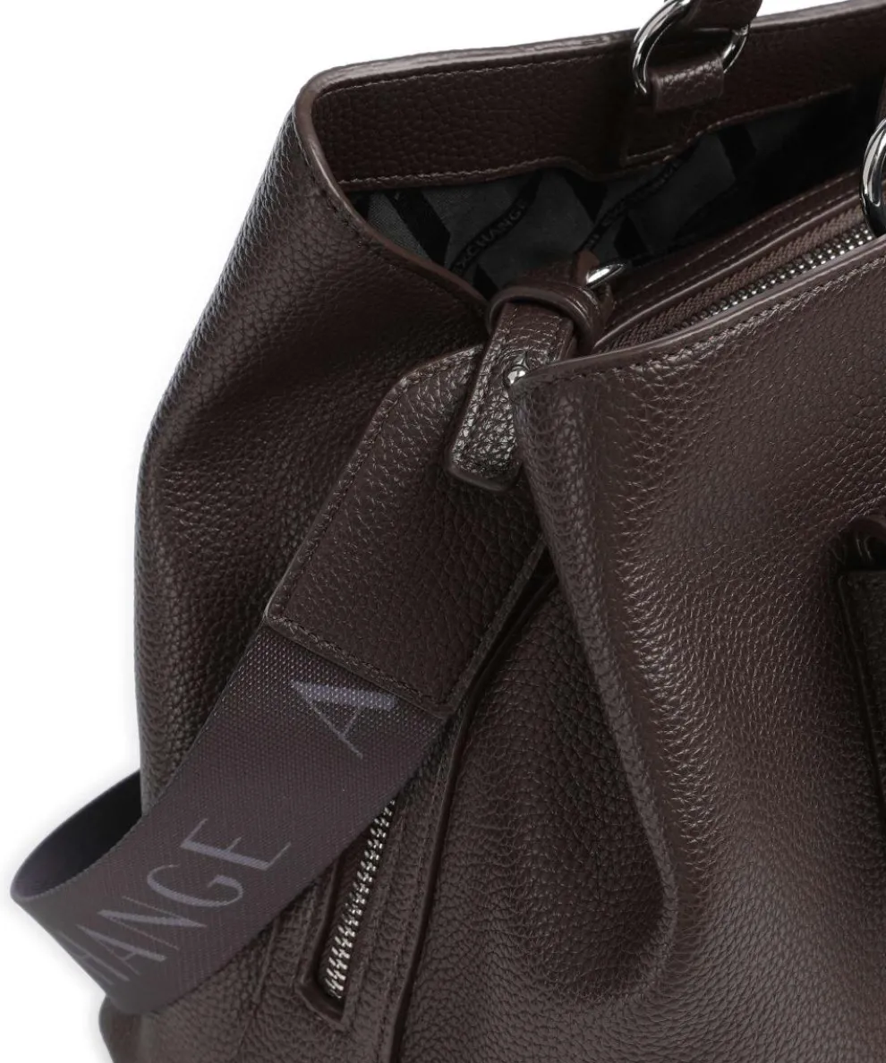 Nicole L Handtasche Lederimitat dunkelbraun