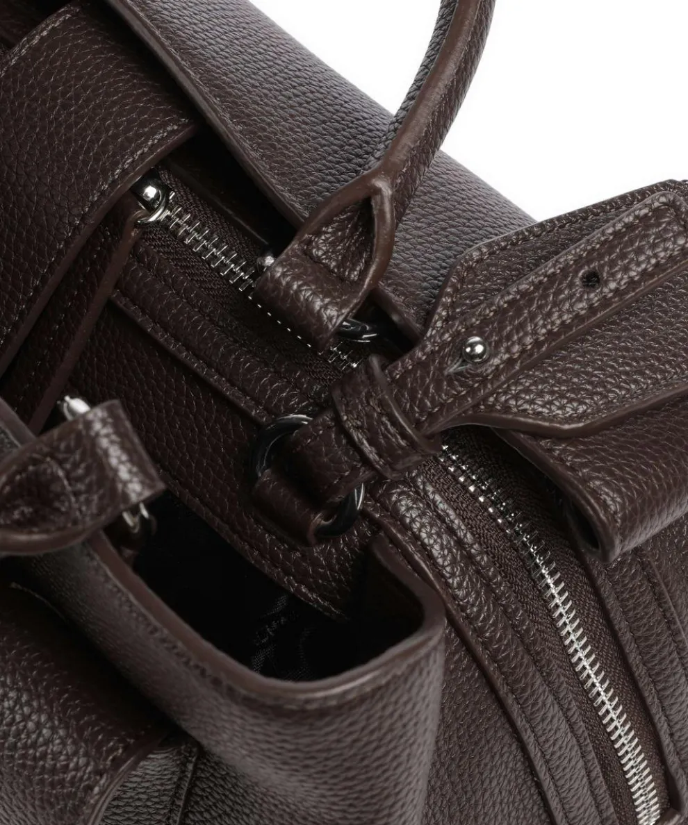 Nicole M Handtasche Lederimitat dunkelbraun