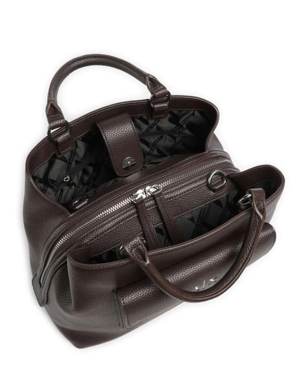 Nicole M Handtasche Lederimitat dunkelbraun