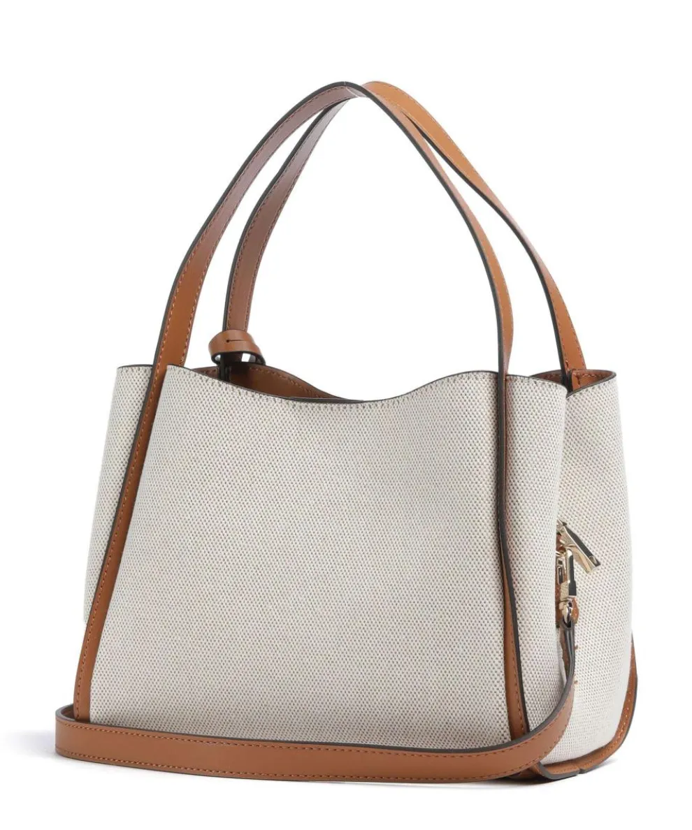 Nicolette Handtasche Textil, Polyurethane elfenbein/braun