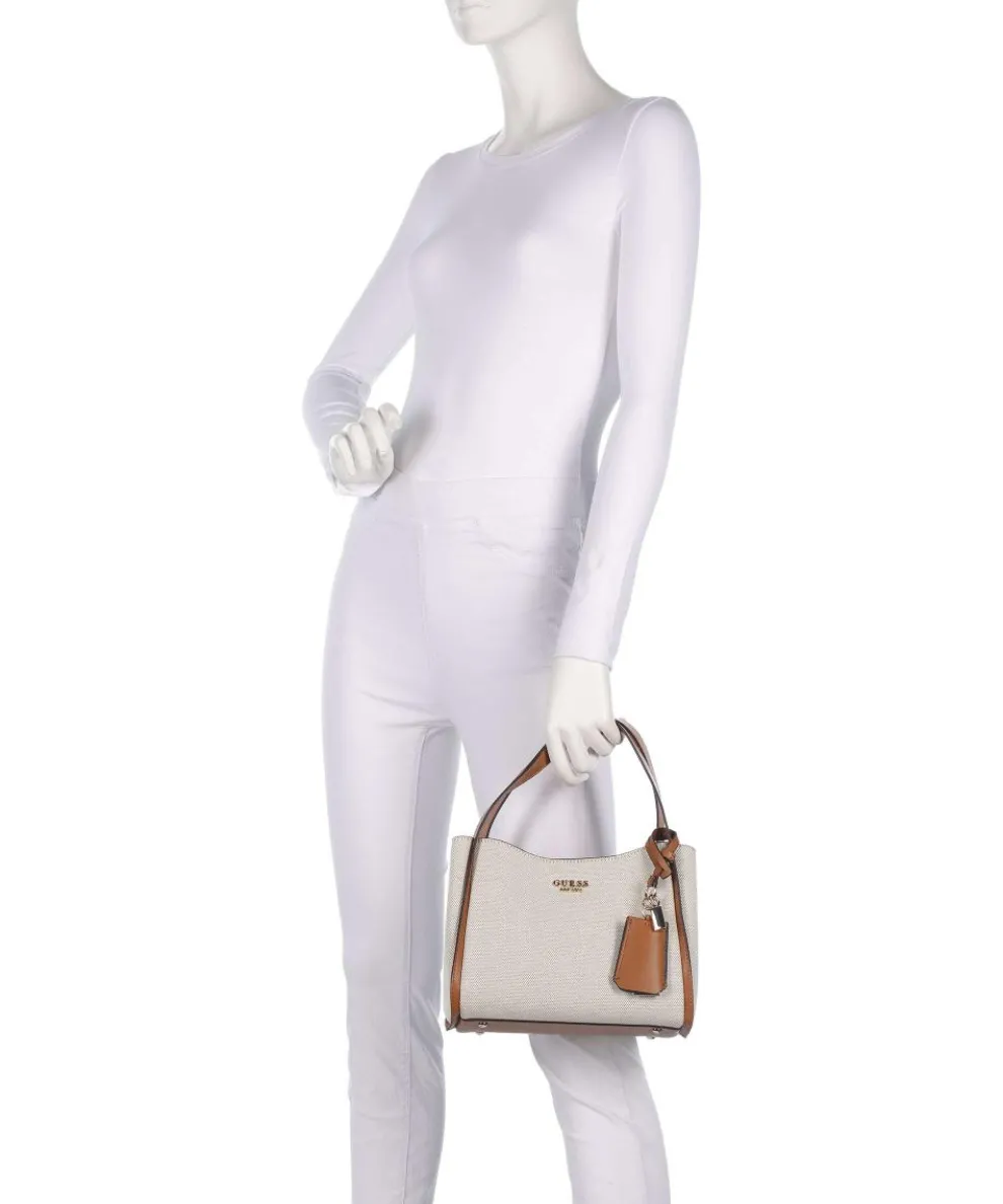 Nicolette Handtasche Textil, Polyurethane elfenbein/braun