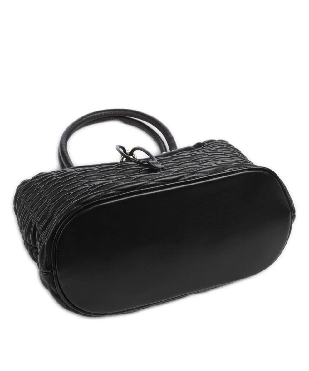 Nido M Schultertasche Nappa Kalbsleder schwarz