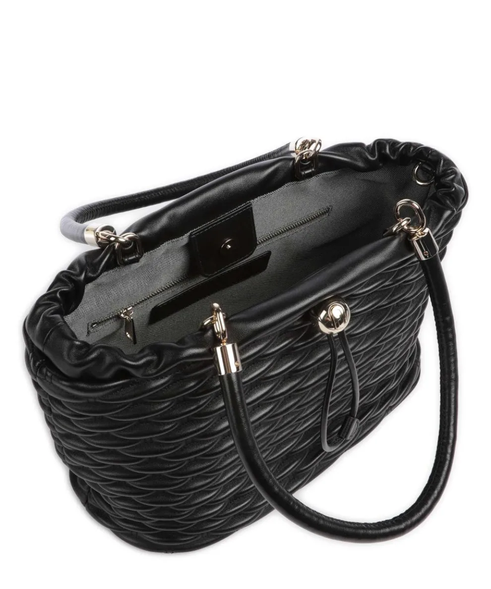 Nido M Schultertasche Nappa Kalbsleder schwarz