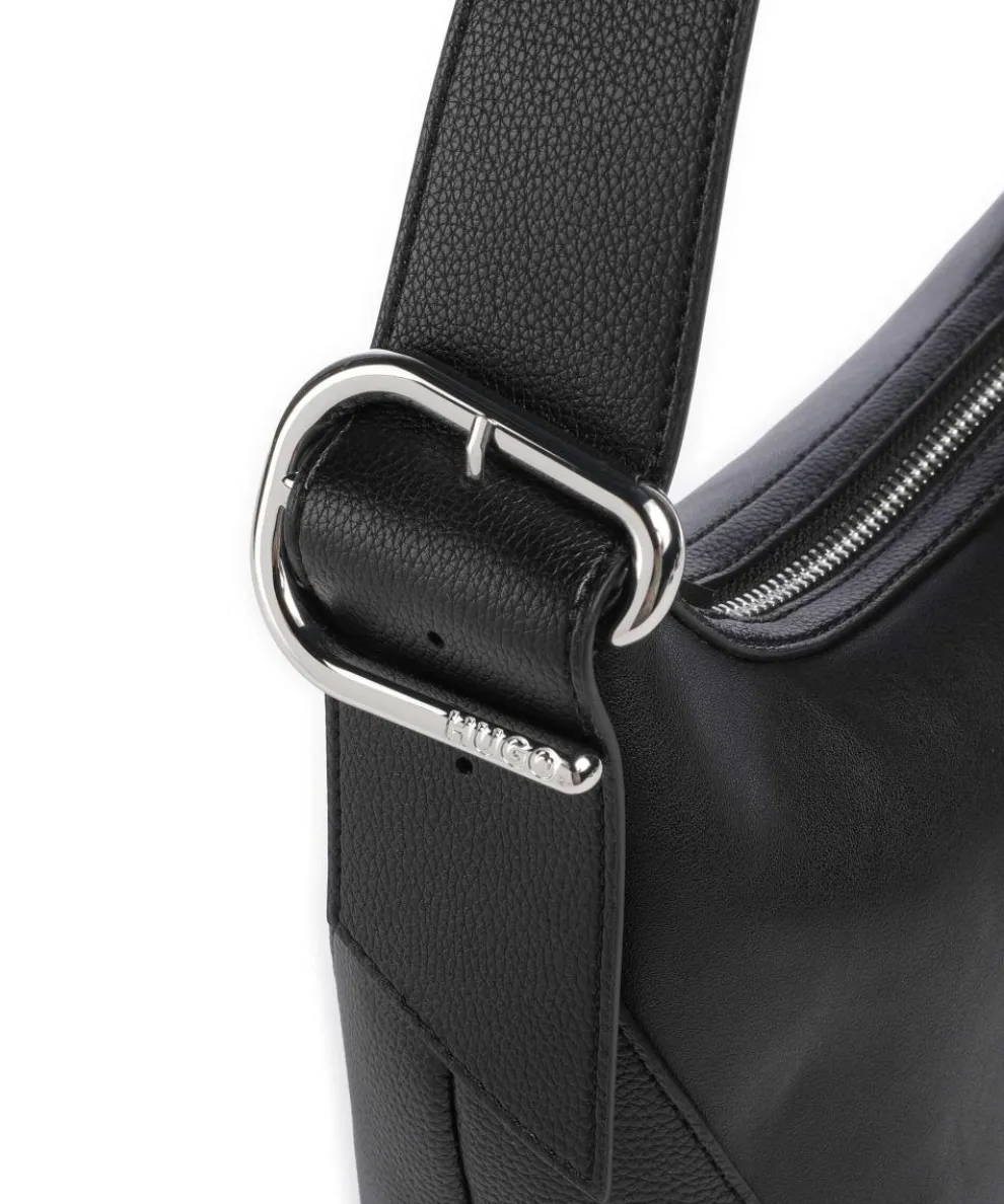 Ninda Beuteltasche Lederimitat schwarz