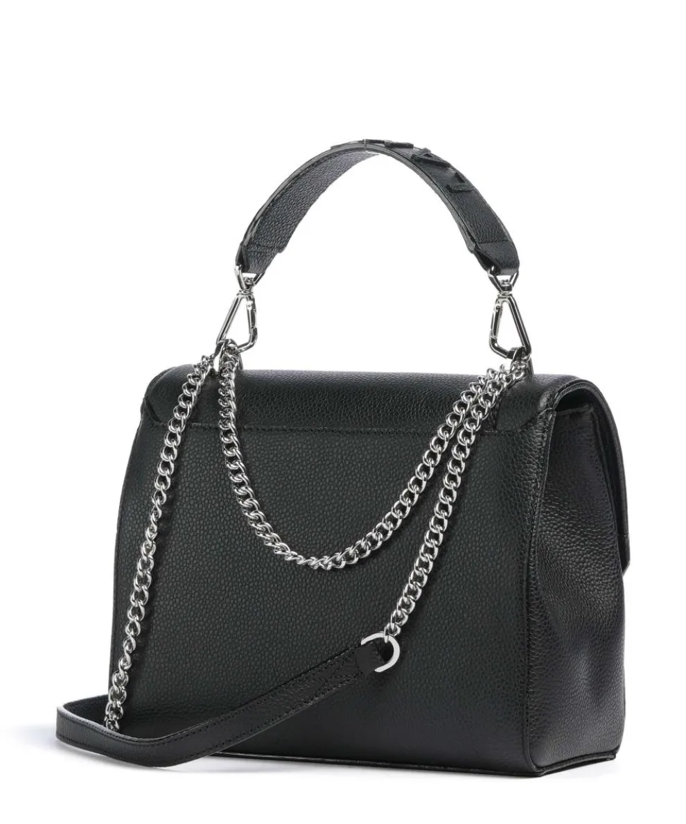 Ninon M Schultertasche genarbtes Rindsleder schwarz