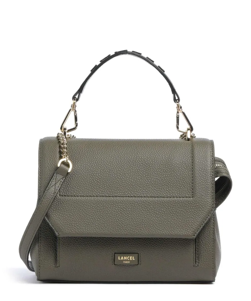 Ninon M Schultertasche genarbtes Rindsleder khaki