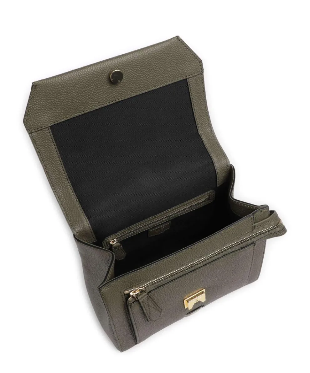 Ninon M Schultertasche genarbtes Rindsleder khaki