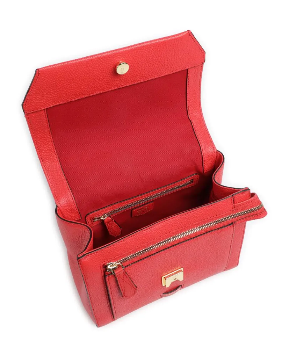 Ninon M Schultertasche genarbtes Rindsleder rot