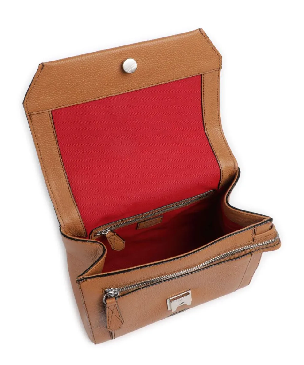 Ninon M Schultertasche genarbtes Rindsleder camel