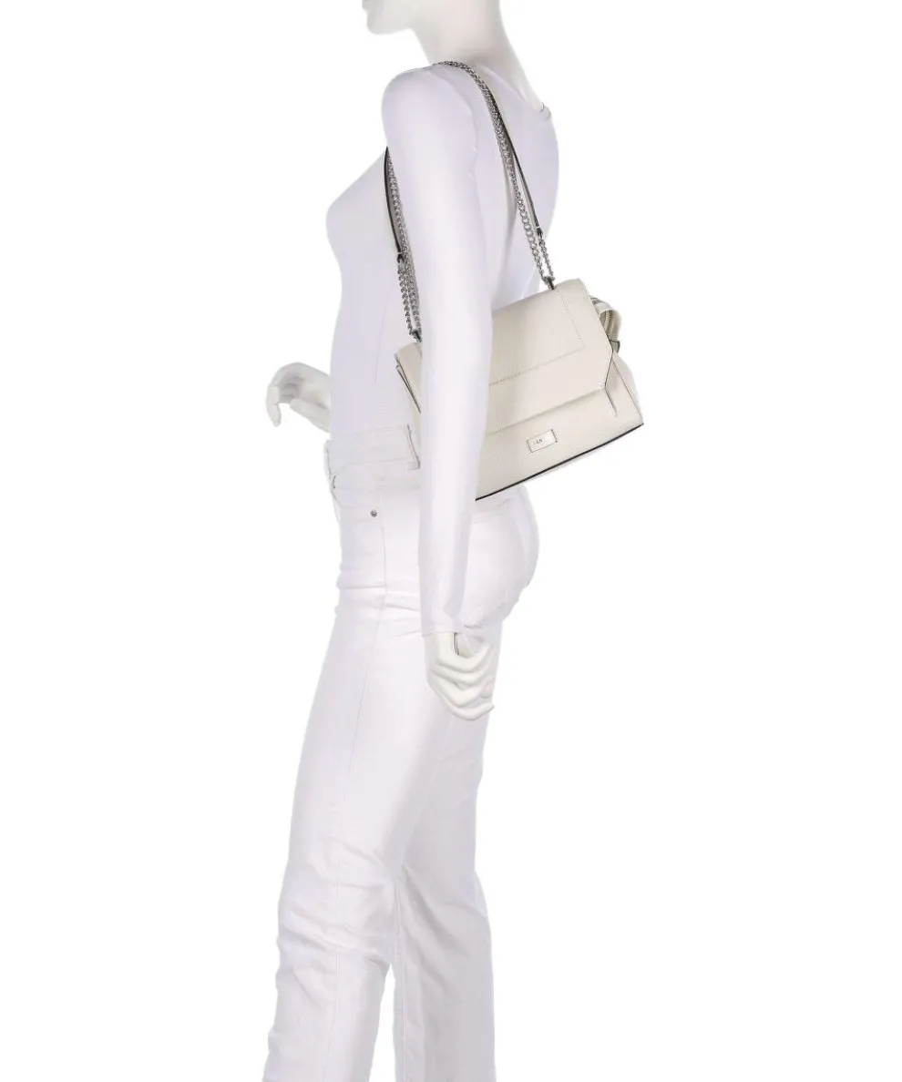 Ninon M Schultertasche genarbtes Rindsleder elfenbein