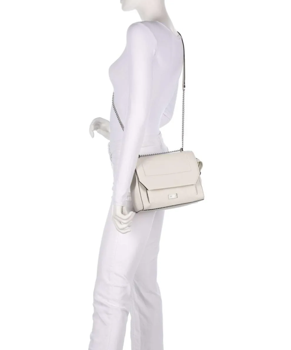 Ninon M Schultertasche genarbtes Rindsleder elfenbein