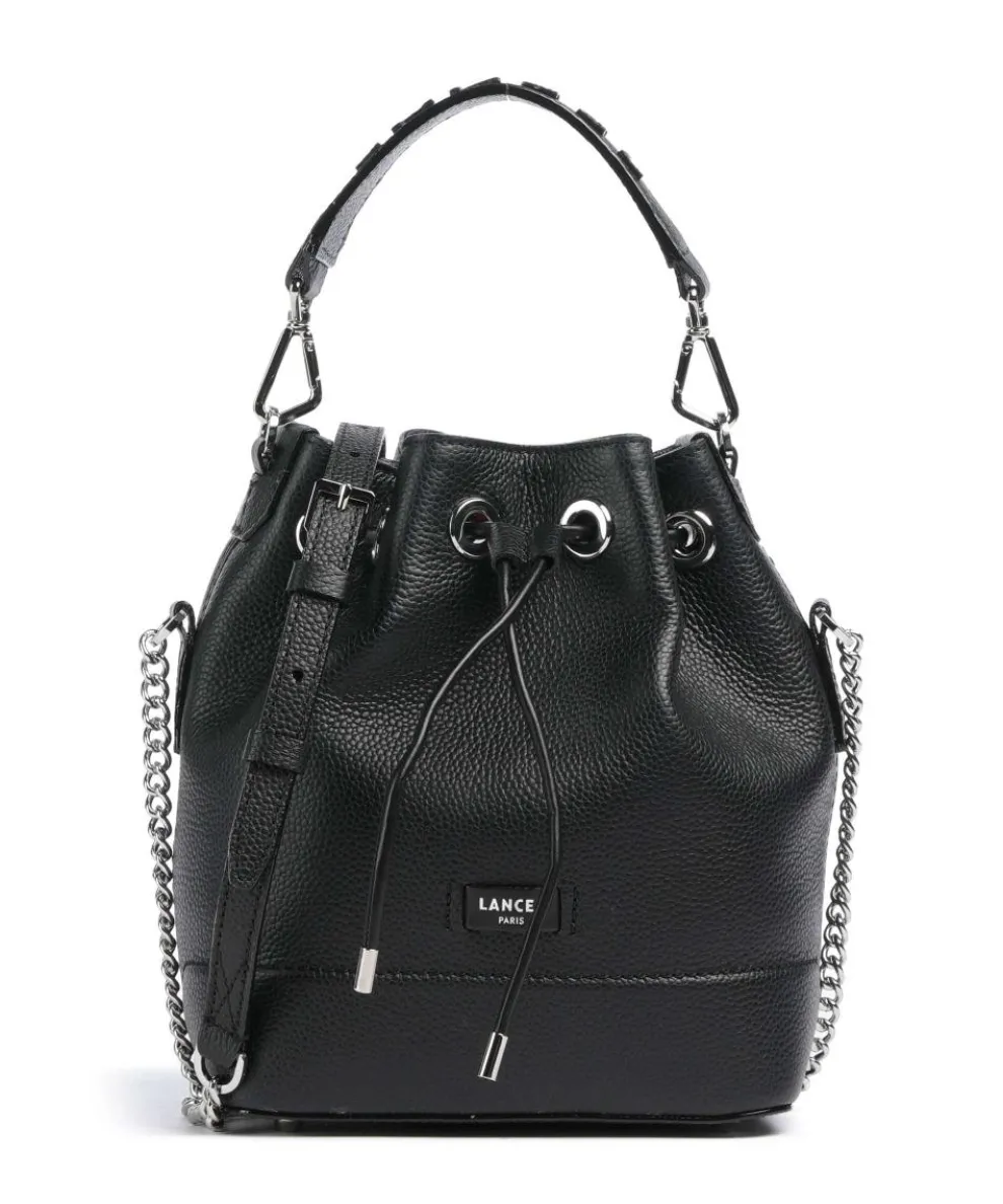 Ninon S Bucket bag genarbtes Rindsleder schwarz