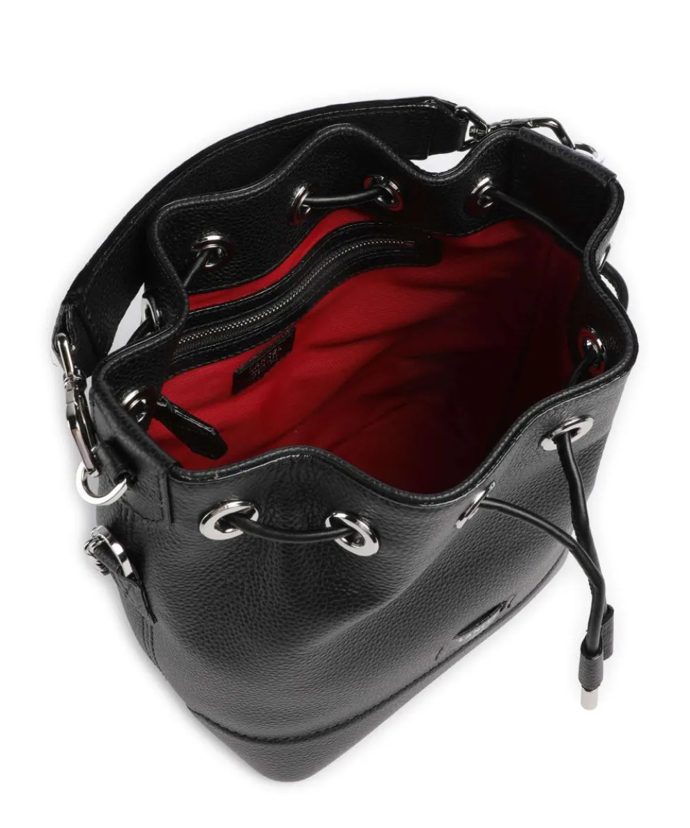 Ninon S Bucket bag genarbtes Rindsleder schwarz