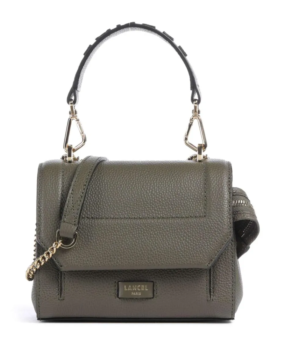 Ninon S Schultertasche genarbtes Rindsleder khaki