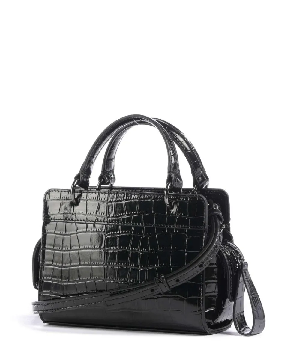 Diane Mini Croco Umhängetasche Lederimitat schwarz