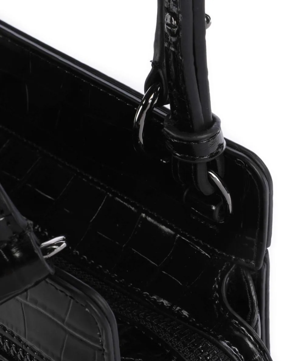 Diane Mini Croco Umhängetasche Lederimitat schwarz