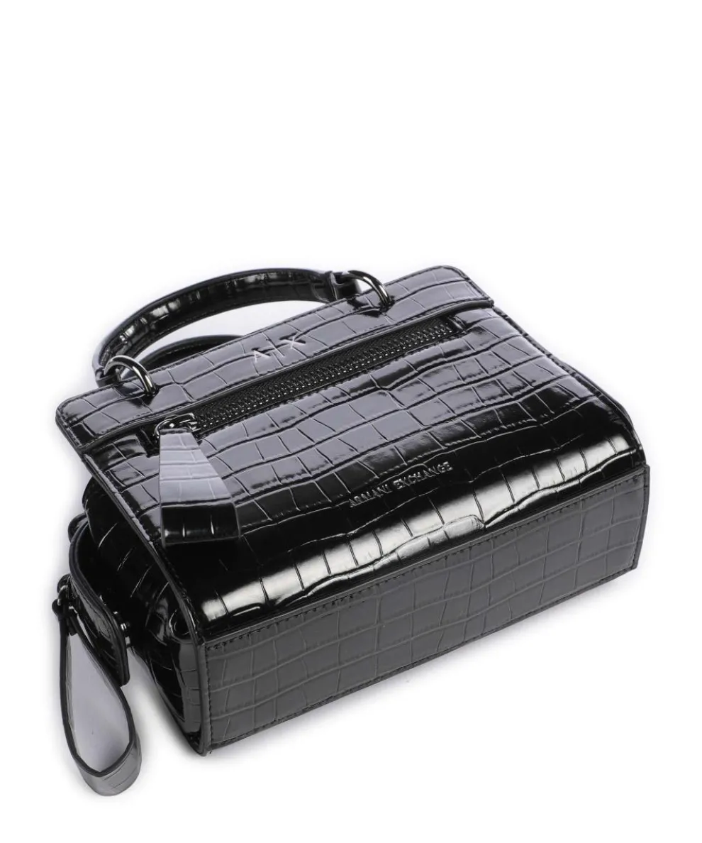 Diane Mini Croco Umhängetasche Lederimitat schwarz