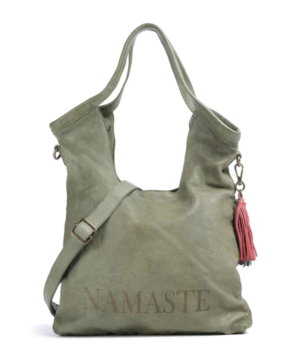 Freundgasse 2 Shopper genarbtes Leder grün