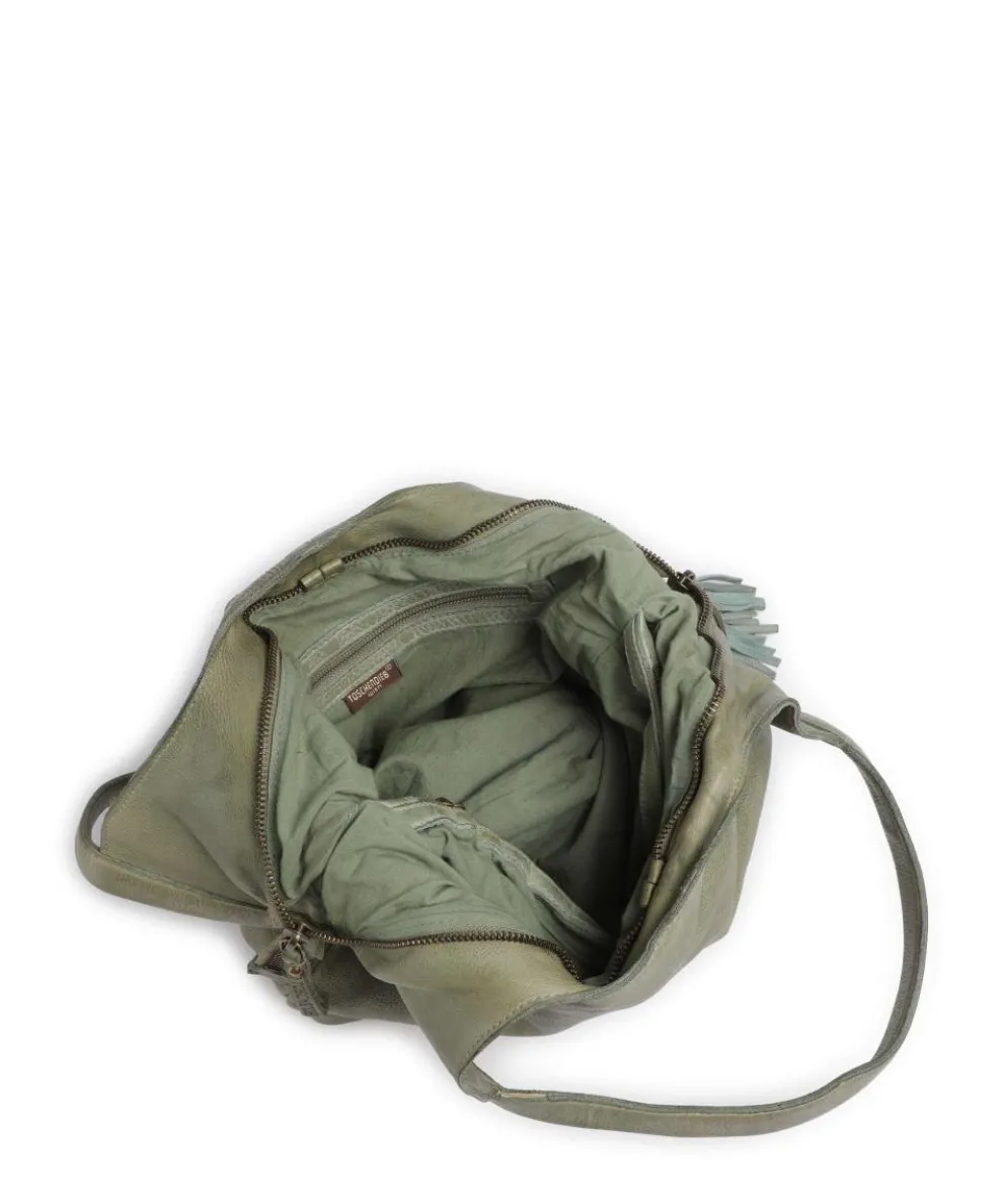 Freundgasse 2 Shopper genarbtes Leder grün