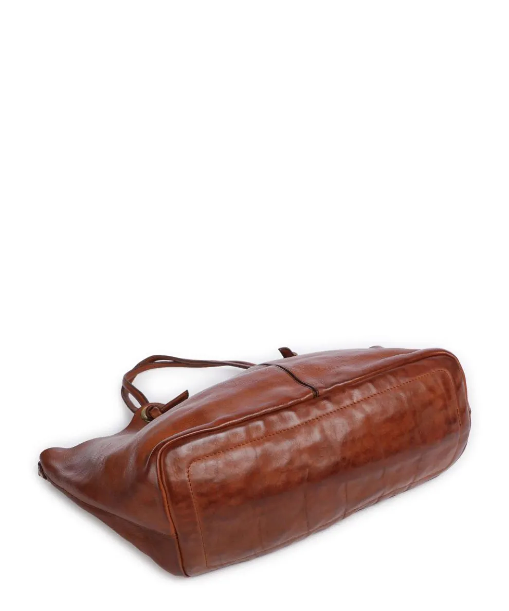 Shopper fein genarbtes Rindsleder cognac