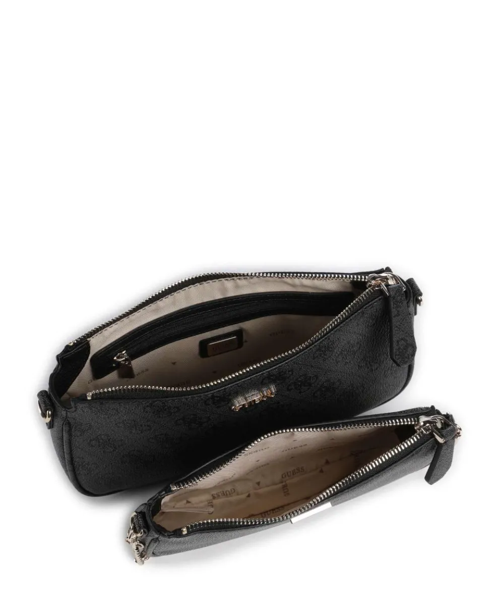 Noelle 4G Logo Schultertasche Lederimitat dunkelgrau