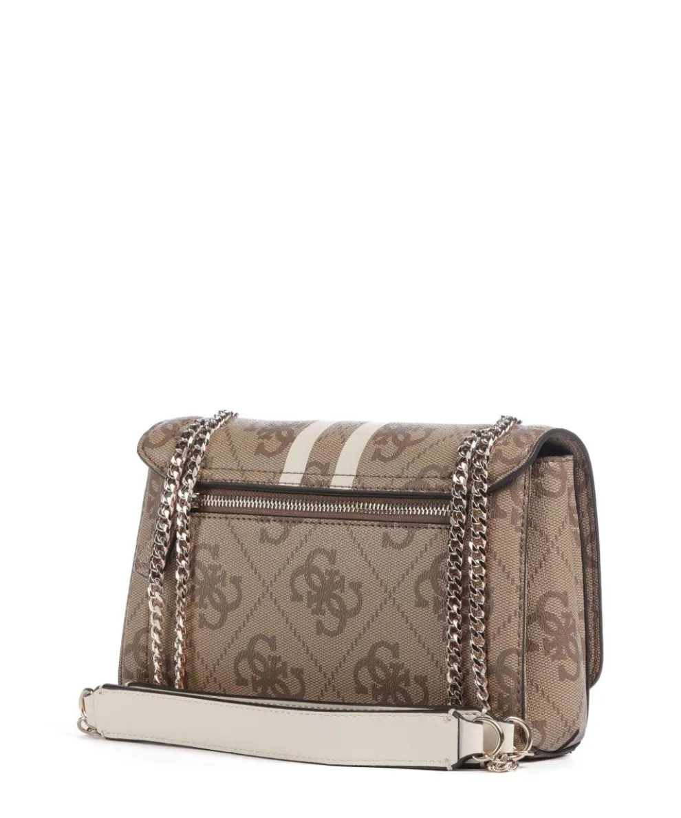 Noelle 4G Logo Schultertasche Lederimitat hellbraun