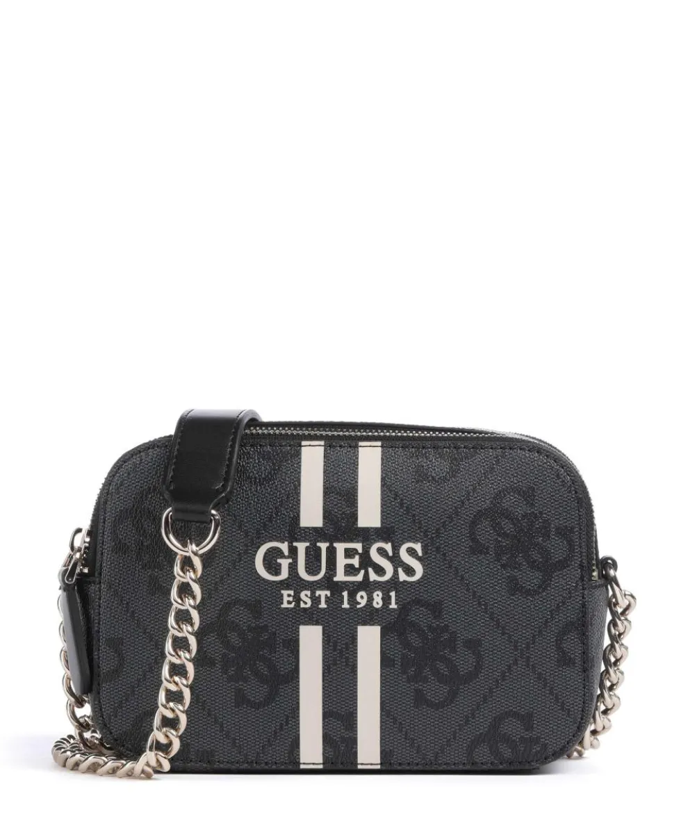 Noelle 4G Logo Umhängetasche Lederimitat dunkelgrau