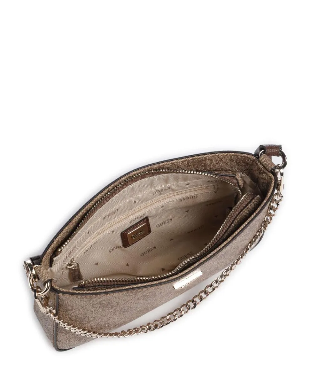 Noelle Mini Schultertasche Lederimitat hellbraun