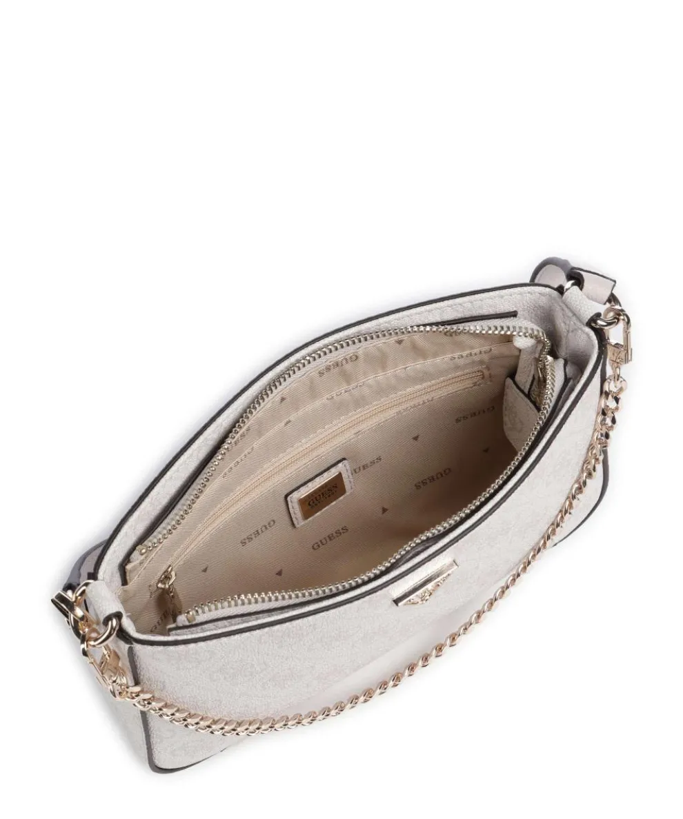 Noelle Mini Schultertasche Lederimitat weiß