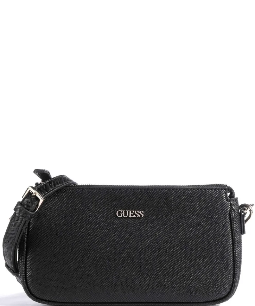 Noelle Schultertasche Lederimitat schwarz