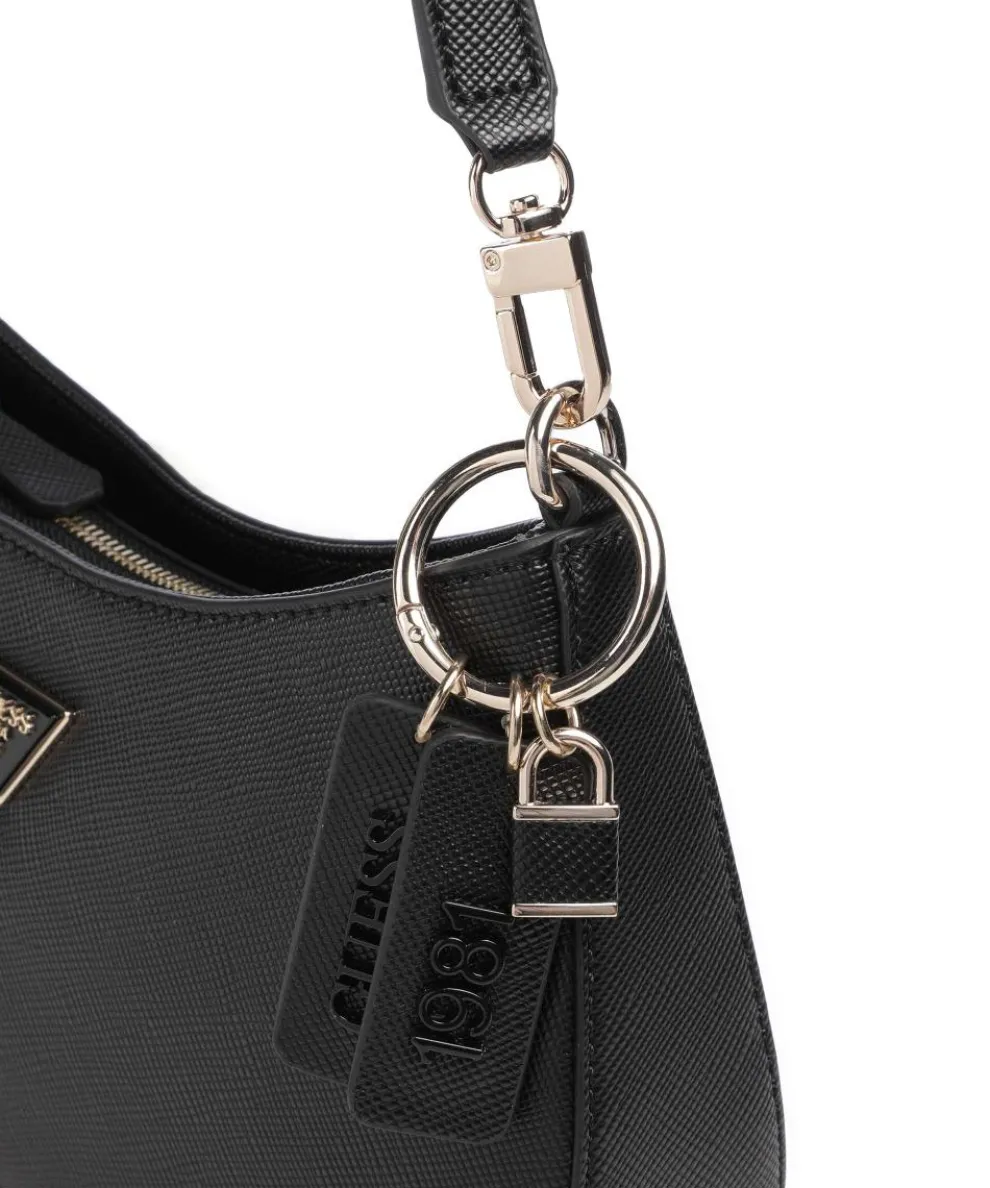 Noelle Schultertasche Lederimitat schwarz