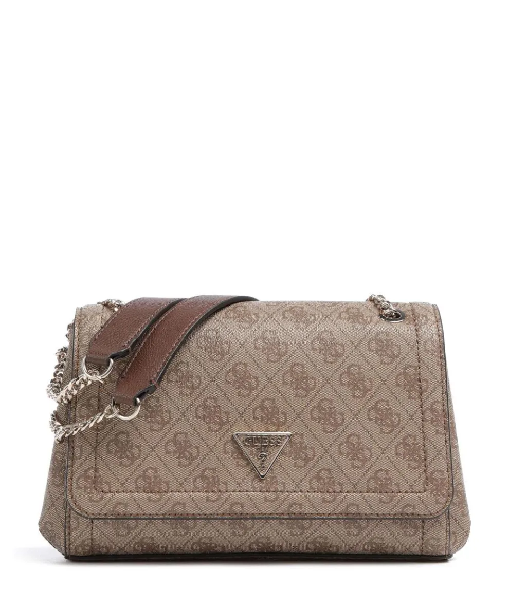 Noelle Schultertasche Lederimitat hellbraun