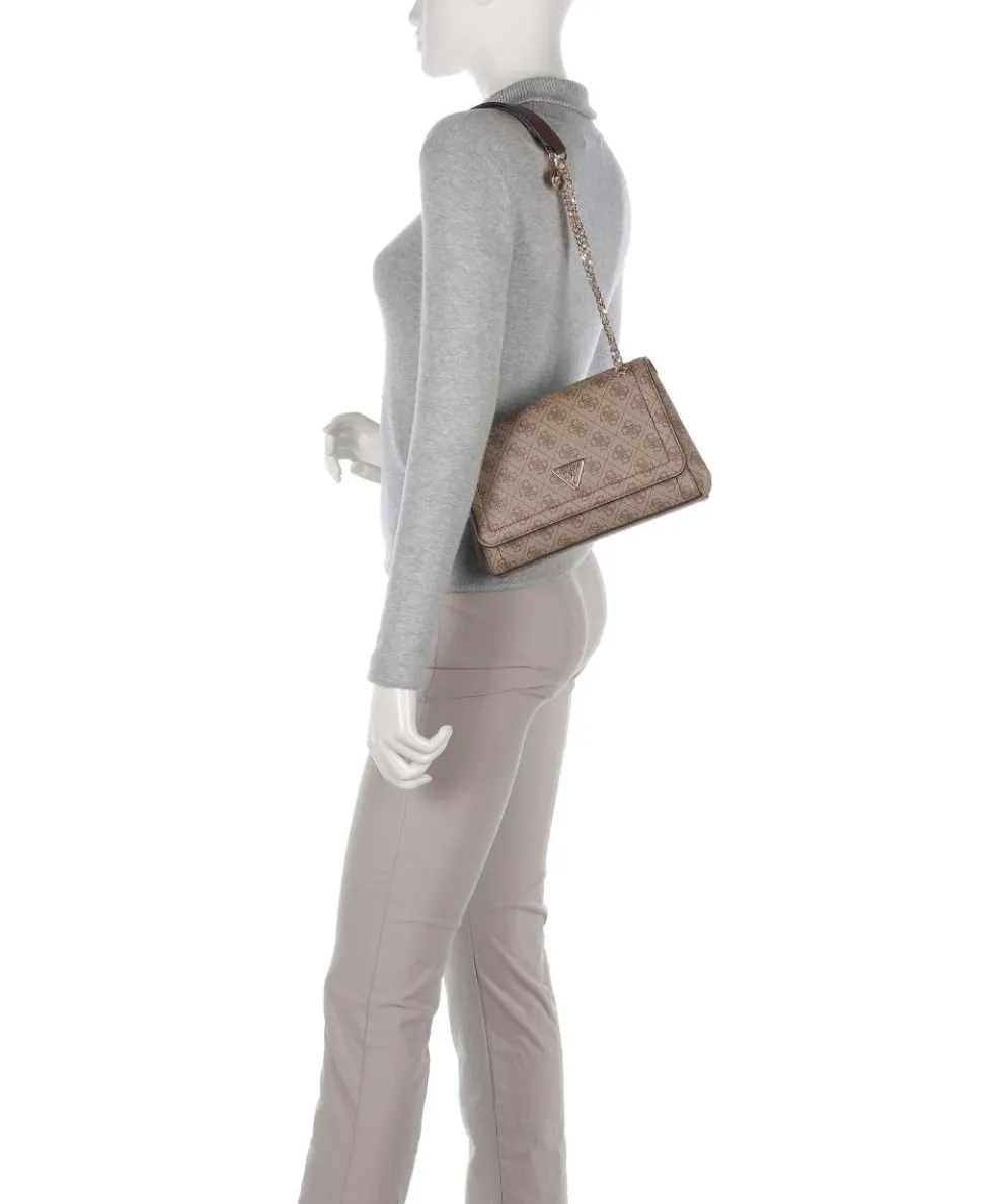 Noelle Schultertasche Lederimitat hellbraun