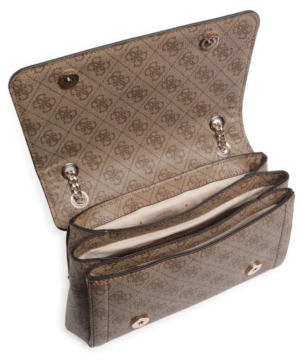 Noelle Schultertasche Lederimitat hellbraun