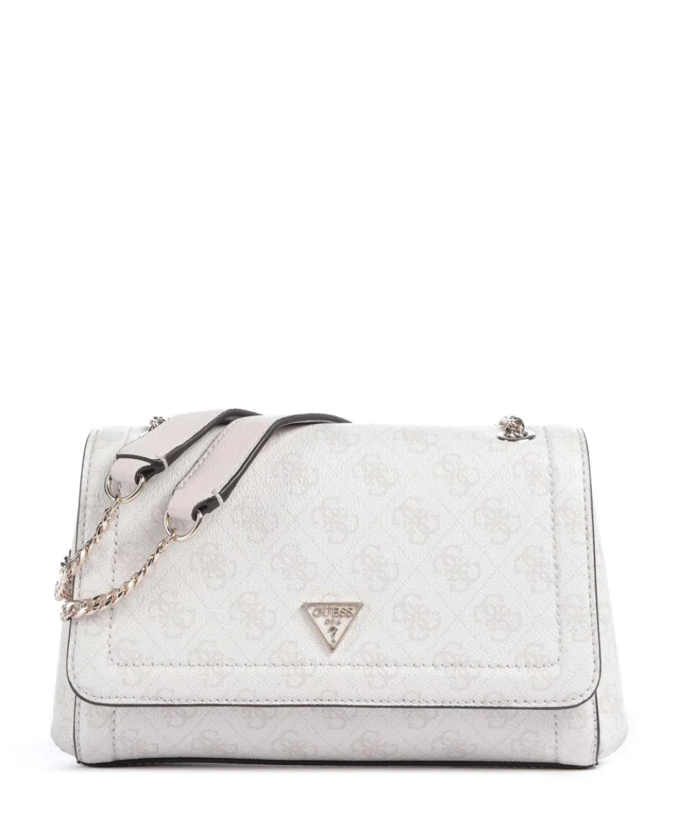 Noelle Schultertasche Lederimitat weiß