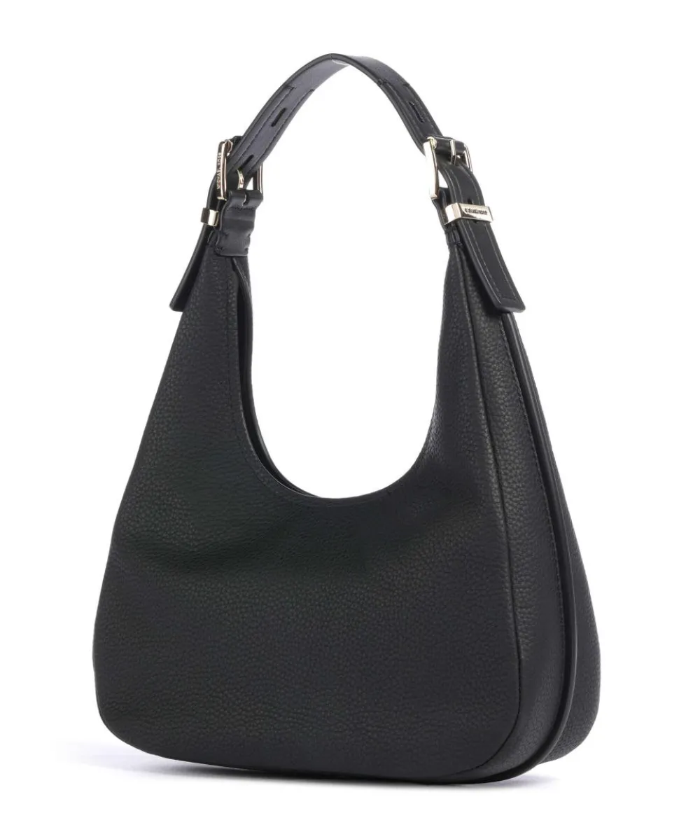 Nolita Beuteltasche genarbtes Rindsleder schwarz