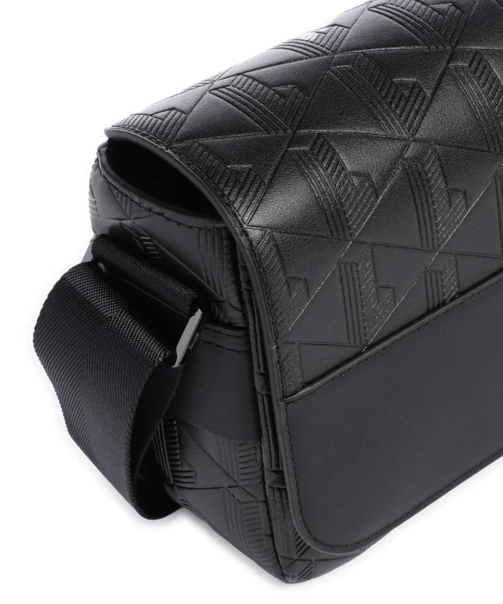 Nomogramme Umhängetasche geprägtes Rindsleder schwarz