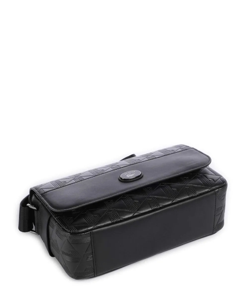 Nomogramme Umhängetasche geprägtes Rindsleder schwarz