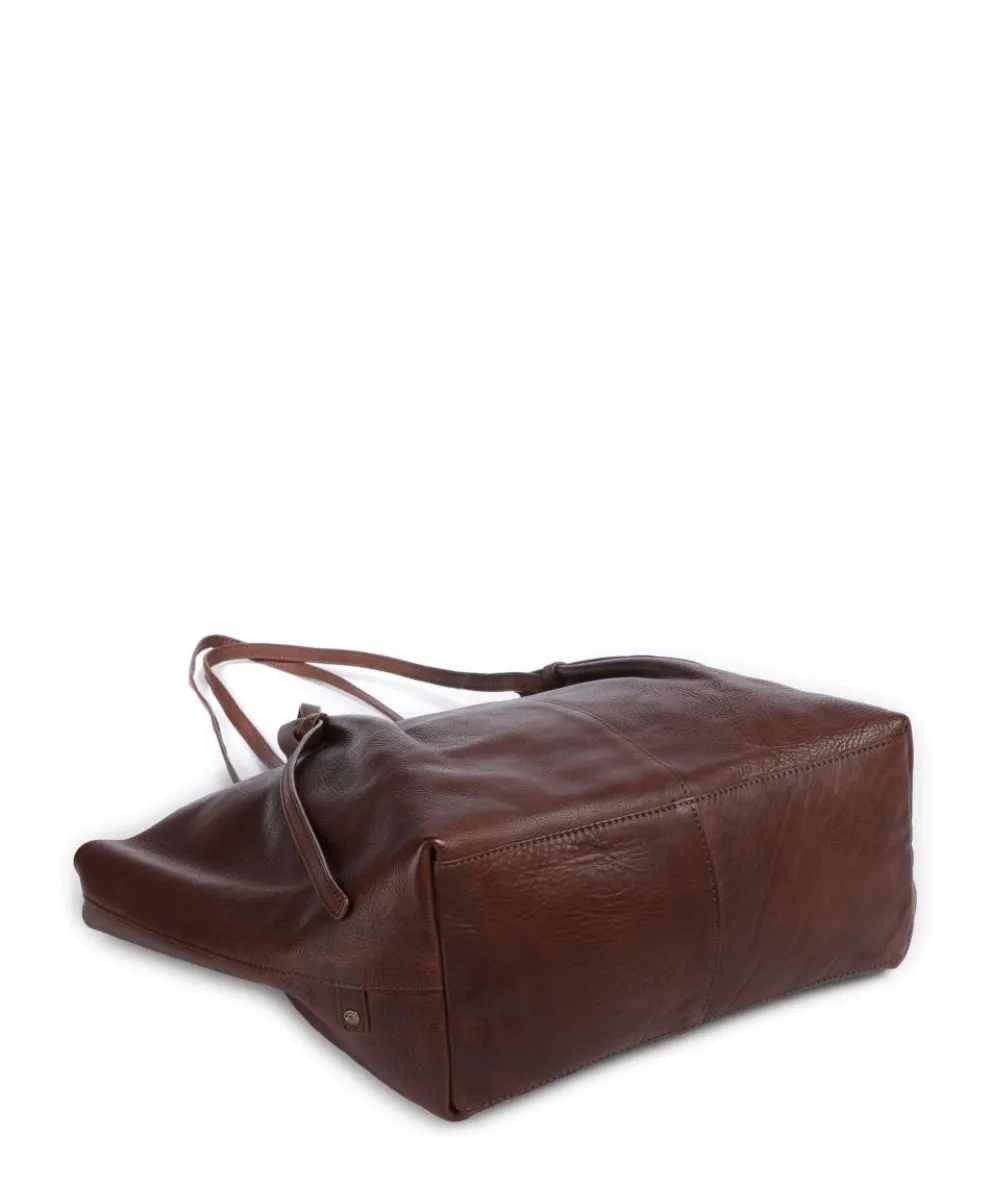 Nordic Simplicity Shopper genarbtes Leder braun