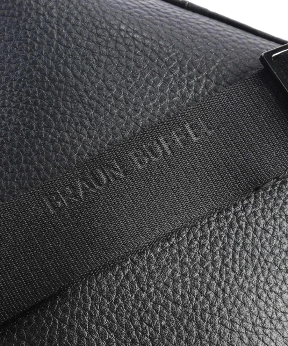 Novara Umhängetasche genarbtes Rindsleder schwarz