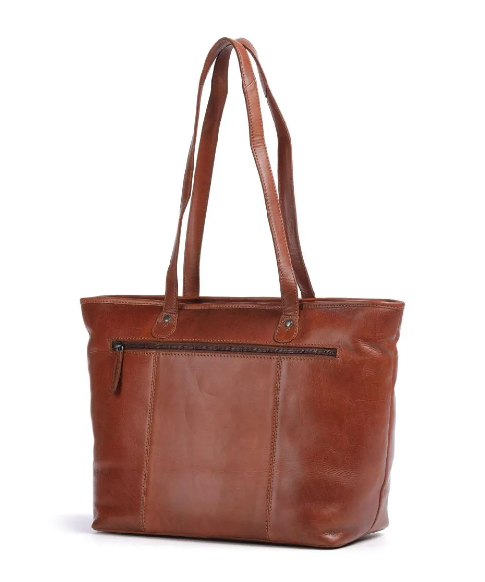 Novum Astano Shopper 14″ genarbtes Leder cognac