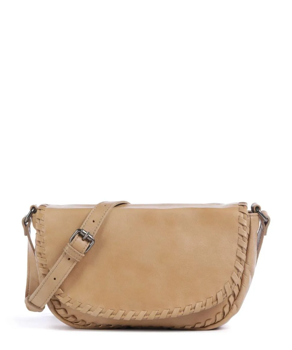 Calm Umhängetasche genarbtes Rindsleder hellbraun