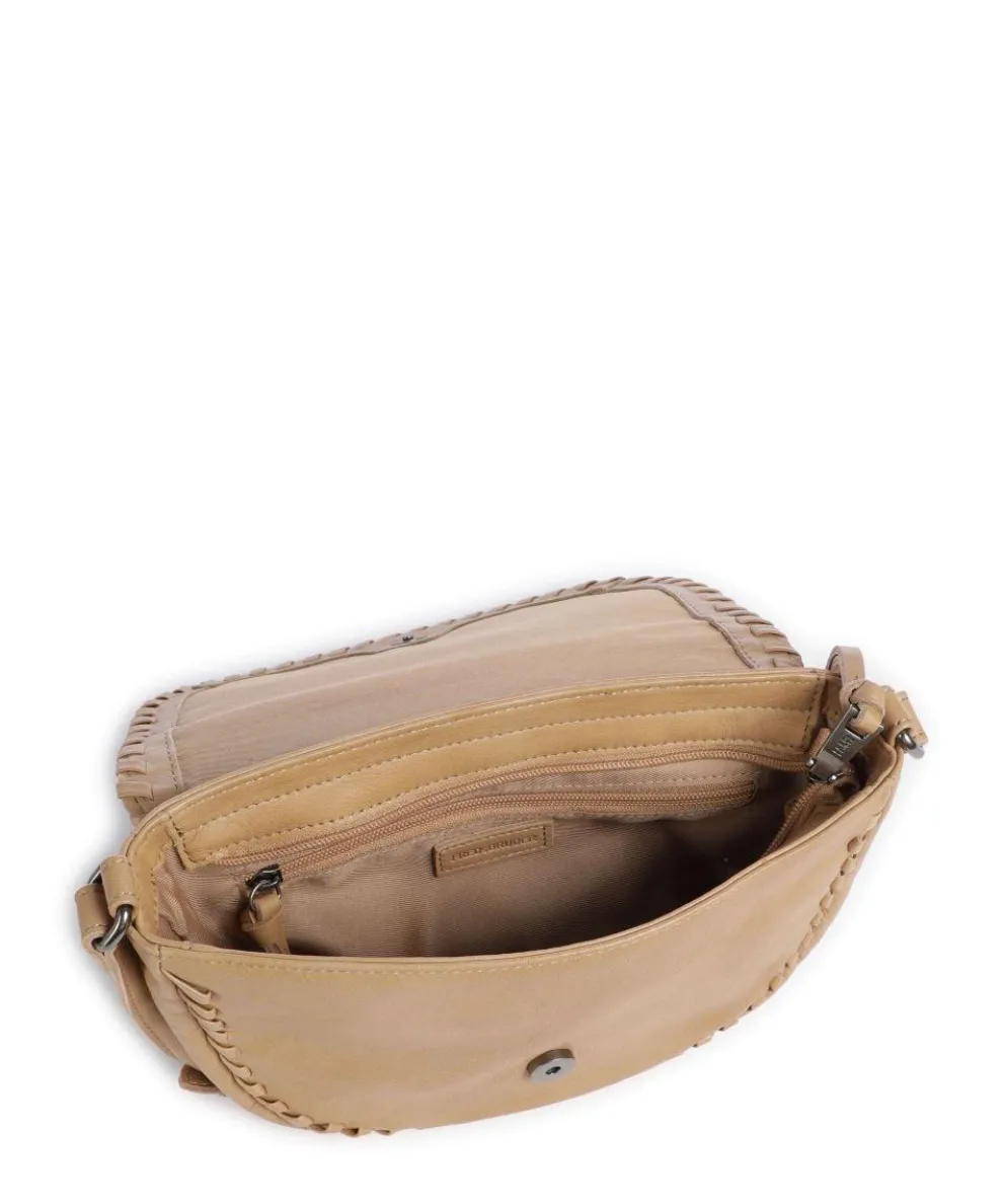 Calm Umhängetasche genarbtes Rindsleder hellbraun