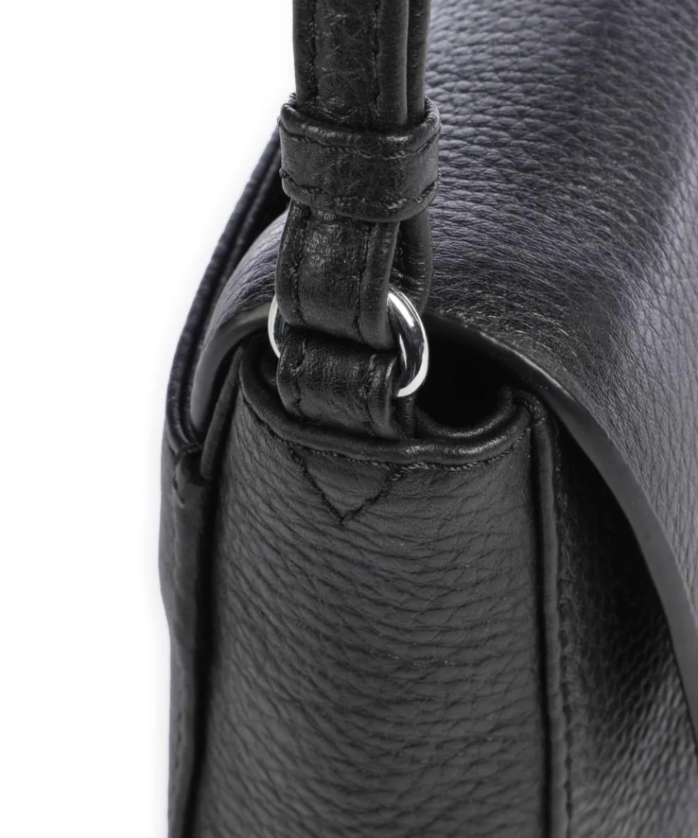 Saige Umhängetasche genarbtes Rindsleder schwarz