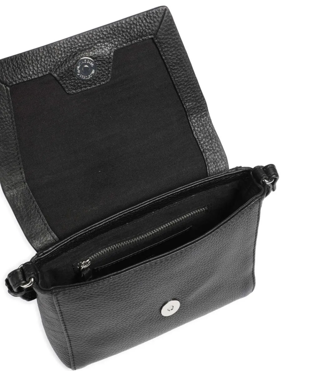 Saige Umhängetasche genarbtes Rindsleder schwarz