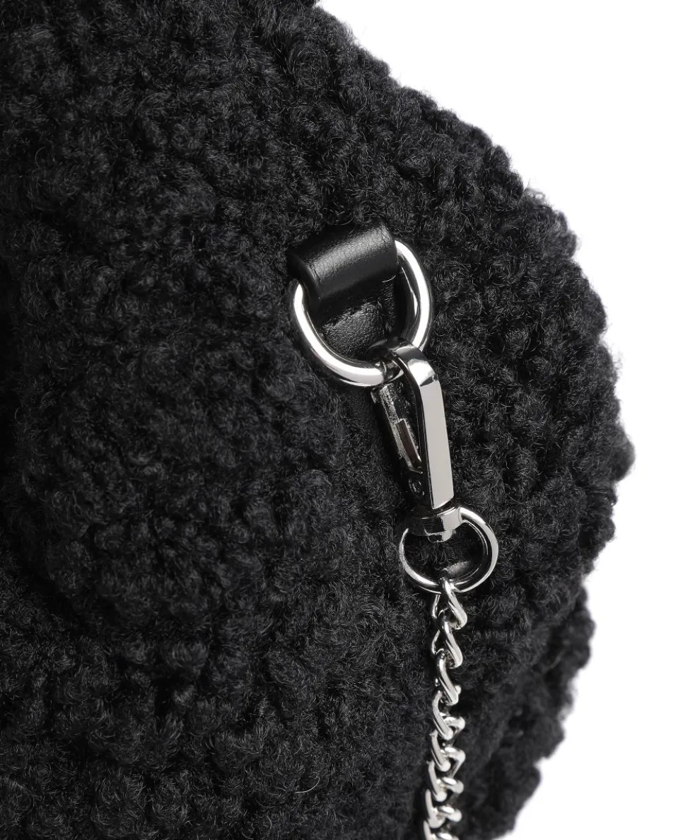 Curls Dagmar Beuteltasche Baumwolle, Kunstfell schwarz