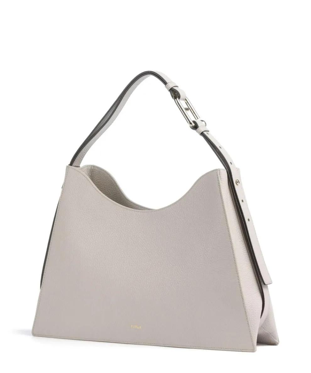 Nuvola L Beuteltasche genarbtes Rindsleder beige