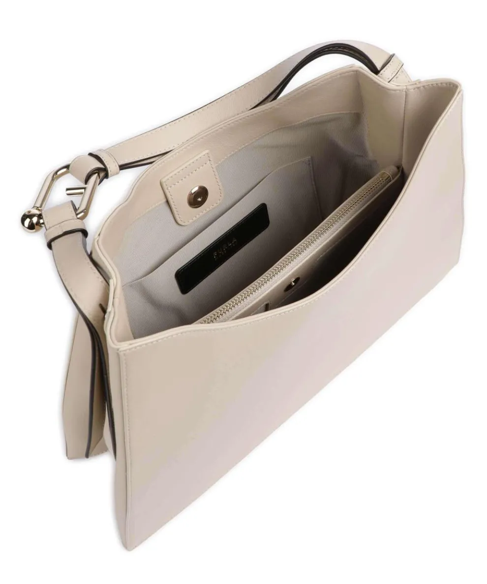 Nuvola L Beuteltasche fein genarbtes Leder beige